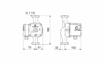 Насос циркуляційний Grundfos UPS 25-40/180мм - Зображення 5