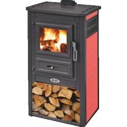 Піч - камін  на дровах з керамікою BLIST Diplomat Lux червона