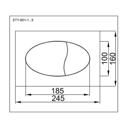 Кнопка змиву STY-801-1 для інсталяції біла - Зображення 4