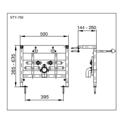Монтажна рама для біде STY-750 - Зображення 4