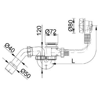 Сифон для ванни STY-536-A-K, хромований - Зображення 4