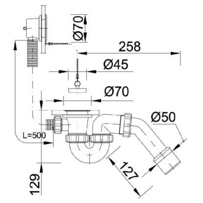 Сифон для ванни STY-536 - Зображення 4