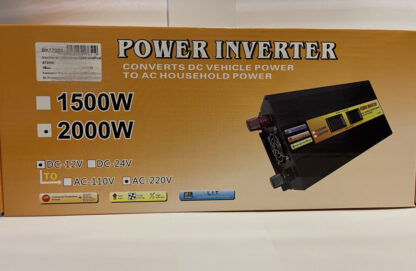 Інвертор перетворювач напруги Power Inverter 12V-220V 2000w