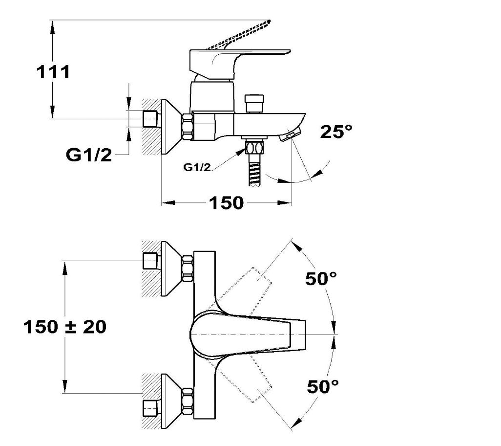 Змішувач Mofem Trendplus для ванни 151-1551-00 - Зображення 2
